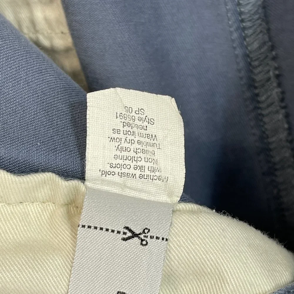 Vintage Men's J.Crew Straight Relaxed Fit Chino Pants Size 35 x 32 Blue Cotton